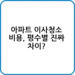 아파트 이사청소 비용, 업체 선정이 답일까?